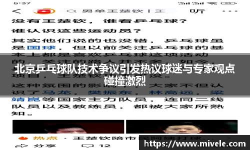 北京乒乓球队技术争议引发热议球迷与专家观点碰撞激烈
